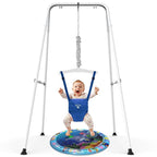 G TALECO Gear Baby Jumper with Stand,Baby Bouncer,Easy Set-Up,Baby Exerciser for Active Babies,Suitable for Indoor and Outdoor, Blue (Water Mat Include)