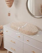 Blissful Diary Muslin Baby Changing Pad with Waterproof Lining Foam, Diaper Changing Table Pad with Cover for Dressers (Sunshine, Avocado)