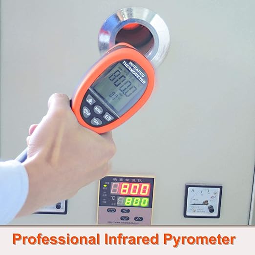 BTMETER BT-1500 Pyrometer 30:1 Industrial Laser Thermometer Gun, -58℉ to 2732℉ Non Contact High Temp Infrared Thermometer Digital IR Temperature Gauge Orange(NOT for Human Temp Test)