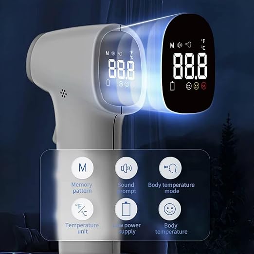 CONTEC Touchless TP500(LED) Smart Sensor Infrared Thermometer Medical Laser Temperature Infrared Temperature Gun LED,Digital Infrared Thermometer fo Babys,Adults, Kids,one-Year Warranty