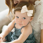 Baby Girl Headbands with Bows Soft Nylon Newborn Toddler Hairbands Handmade Baby Hair Accessories for Infant Girls Kids