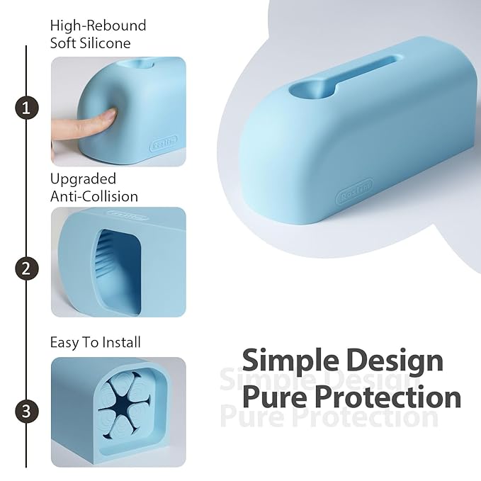 Bathtub Faucet Cover, Soft Silicone Bath Faucet Cover for Kids, Bath Spout Cover for Tub, Faucet Cover for Bathtub Safety, Toddler Bath Tub Spout Protector Cover, Universal Fit (Blue)