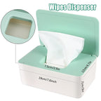 NOVWANG Wipes Dispenser, Baby Wipe Holder, Keeps Wipes Fresh, Refillable Wipe Container Baby Wipes Case for Bathroom Wipes Pouch Case, Green