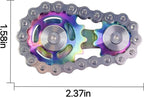 Chain Gear Fidget Spinner, Metal Sprocket Chain Fidget Toy, Stress Anxiety Relief Fidget Toy, Bike Chain Gears Novelty Toy,Metal EDC for Anxiety Relieve Boredom ADHD Autism(Colorful)