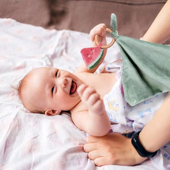 MON AMI Water Melon Plush Lovey for Babies – 11” | Security Blanket and Teether for Newborns
