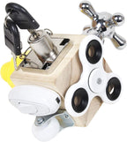 Busy Activity Cube, Fidget Cube Stress Cube, Portable Anti-Stress Toy Activity Board, Montessori Toy for Toddlers, Educational Toy for Children 36 Months +