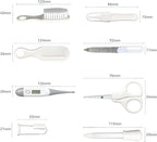 Baby Grooming Kit, Infant Safety Care Set with Hair Brush Comb Nail Clipper Nasal Aspirator,Baby Essentials Kit for Newborn Girls Boys (Grey White)