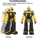 Remote Control Robot for Kids - Intelligent Programmable Toy With Infrared Controller, Dancing, Singing, Moonwalking, LED Eyes, and Gesture Sensing - Children's Entertainment Kit (Yellow)