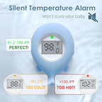 Baby Bath Tub Thermometer for Infant, Bathtub Water Temperature Room Thermometer, Safety Floating Bathing Toy, Newborn Essentials, Gifts for Moms Infant - New Upgraded Waterproof