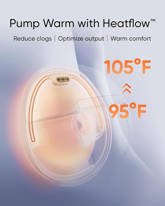 eufy Original 24mm Flange (2-Pack), Replacement Accessories for Wearable Breast Pump E20/S1/S1 Pro, HeatFlow™ Technology, Food-Grade Silicone, Durable, Comfortable, Ergonomic Fit