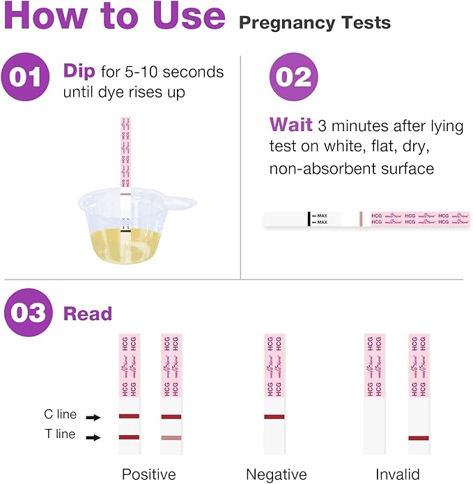 Easy@Home Pregnancy Test Strips with 20 Urine Cups – Early and Accurate Detection, Fast Results, Designed for Convenient Home Testing