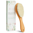 Lictin Baby Hair Brush, Natural Soft Goat Hair Brush, Newborn Cradle Cap Brush for Boys and Girls, Newborn Baby Essentials, Perfect Registry Gift, 1 PCS, Walnut