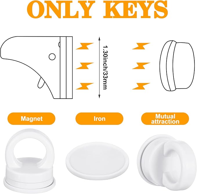 Kingdder 8 Sets Magnetic Cabinet Locks Keys Baby Proofing Child Safety Magnet Drawer Replacement Keys Universal Magnetic Key for Drawers and Cabinets (Locks Not Included)