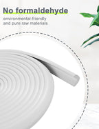 Foam Corner Protector Edge and Corner Guard, with 19 feet Length Foam Safety Bumpers, Baby Proofing Safety Table Corner Protectors (White)