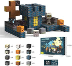 Magnetic Blocks Halloween Toys for Kids Skeleton Toy Spooky Town Building Magnetic Tiles Halloween Party Favors Gift for Boys Girls & Adults
