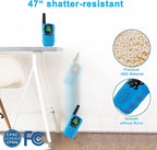 Walkie Talkies for Kids 3 Miles Long Range, 22 Channels Walkie Talkie with Clear Sound & Automatic Squelch, Kids Walkie Talkies, Outdoor Camping Toys for Boys and Girls (Blue Pink Yellow)