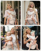 Baby Carrier Pro, MOMTORY Safety-Certified 6-in-1 Ultra Storage Baby Carrier Newborn to Toddler, Front & Back Baby Holder Carrier with Hip Seat, Soft Pink