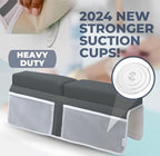 Comfortable Baby Bath Kneeler and Elbow Rest Pad Set – Thick Memory Foam Bath Kneeling Pad with Elbow Support – Baby Bathtub Cushion with Toy Organizer for Bathing Infant or Toddler - Dark Grey