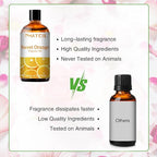 PHATOIL 100ML Sweet Orange Fragrance Oils for Aromatherapy, Diffuser Oils for Home, Perfect for Humidifier, Yoga, DIY Candle and Soap Making - 3.38FL.OZ