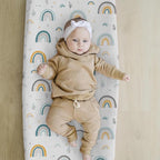 BROLEX Changing Pad Covers for Baby: Boy Girls Ultra Stretchy Soft 2 Pack Rainbow&Stars