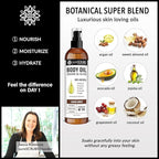 pureSCRUBS Ultra Moisturizing Sandalwood Body Oil Spray For Dry Skin, Massage, Cuticles & More, Organic Blend of Jojoba, Argan, Coconut, Sweet Almond & Avocado Oils Enriched with Vitamin E, Lg 4oz