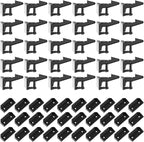 Tuanse 30 Pcs Cabinet Locks Invisible Safety Drawer Latches with Screws Self Adhesive Cabinet Drawer Locks for Home Kitchen Furniture Door Latches(Black)