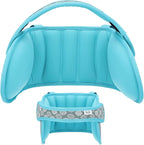 NAPUP Child Head Support for Car Seats – Safe, Comfortable Head & Neck Pillow Support Solution for Front Facing Car Seats and High Back Boosters – Baby Infant Toddler & Kids Travel Accessories (Teal)