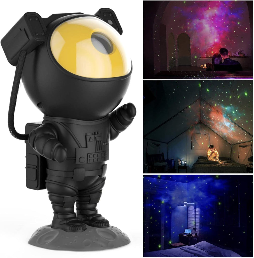 Astronaut Galaxy Projector Night Light, Star Projector Galaxy Night Light, Starry Nebula Ceiling Projection Lamp with Remote Control Timer and 360°Adjustable, Kids Adults Room Game Room Decor