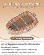 Baby Lounger - Infant Lounger for Newborn 0-24 Months, Pure Cotton Breathable Baby Nest Lounger Cover, Newborn Essentials for Baby Boys & Girls, Co Sleeper Portable Baby Bed for Home and Travel