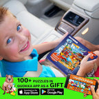 QUOKKA Magnetic Toddler Puzzles Ages 2-4 - 24 Pieces Kids Puzzles Ages 3-5 - Travel Games for Kids 4-6 Boys and Girls - Learning Animal, Space, Dino Car Airplane Road Trip Activities