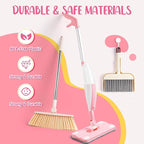 Kids Cleaning Toy Set,Pink Mini Spray Mop Montessori Toys Pretend Play Cleaning Tool for Toddlers with Spray Mop & Kids Broom Dustpan Set Cleaning Toys Gift for Toddlers Girls Boys Age 3+