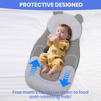 Baby Feeding Pillow, Anti Overflow Feeding Pillow for Reducing Spit-Up, Safety Nursing Pillow, Baby Lounger Reflux Wedge Breastfeeding, Removable top and Bottom