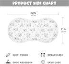 2 Pack Muslin Burp Cloths Samoyed Dogs White Cotton Baby Burp Cloths Extra Absorbent and Soft Thick Burping Cloth for Baby Boys Girls 22x11 Inch