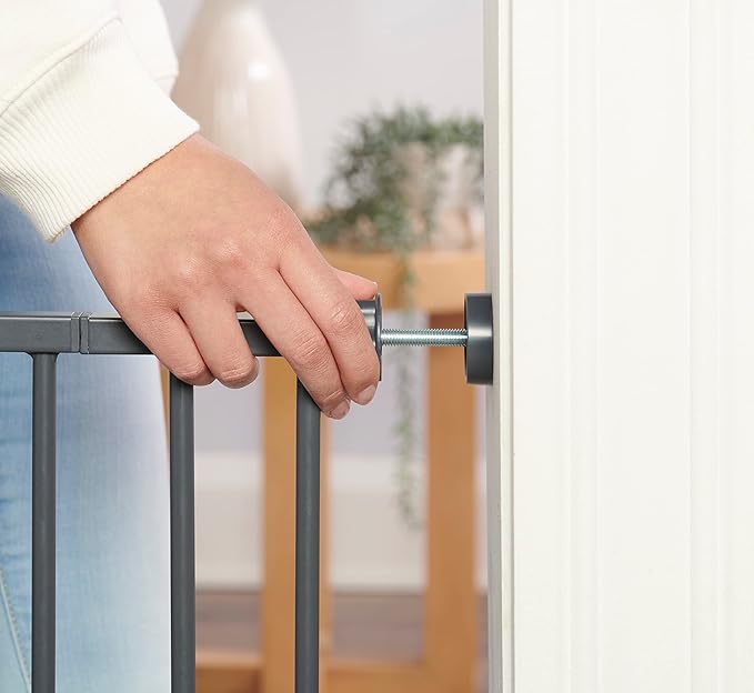 Regalo Insight™ Baby Safety Gate, Includes Clear Door, Extension Kit, Pressure Mount Kit, Wall Cups and Mounting Kit