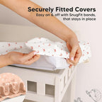 2-Pack Organic Changing Pad Covers for Girl,Boy, Neutral - 100% Cotton Changing Table Pad Cover,Soft Baby Nursery Diaper Changing Pad Sheets,Contour Changing Pads Liners,Change Pad Cover (Butterflies)