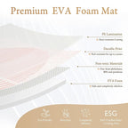 PopsyKosy Super 1 Inch Thick Premium Quality Exercise & Baby Foam Play Mats - Expandable & Large Non-Toxic Odorless Floor Mat - 6 Tiles Spacious 6x4ft, Peel-Resistant - Cream Pink