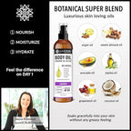 pureSCRUBS Ultra Moisturizing Lavender Body Oil Spray for Dry Skin, Massage, Cuticles & More, Organic Blend of Jojoba, Argan, Coconut, Sweet Almond & Avocado Oils Enriched with Vitamin E, Lg 4oz