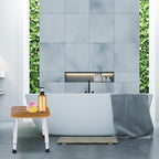 Bathroom Shower Bench Bath Stool Bathtub Seat Spa Chair Foot Rest Step, Height Adjustable Lightweight Waterproof and Rustproof, Bamboo