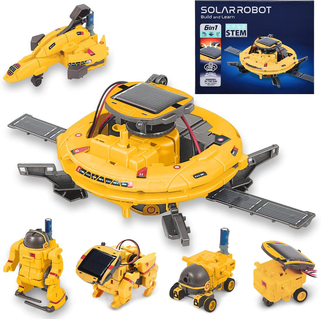 Toys for Boys Age 8-10,STEM Kit Bot Build Your Own Science Gear Robot Kit with Solar Panel & Battery Power, Christmas Birthday Idea Gifts Toy for 9 10 11 12 13 14 Years Old Boy