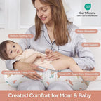 Little Grape Land Nursing Pillow, Breast Feeding Pillows for Mom, Birds Soft Cover with Breathable Filling, Feeding Support Pillow for 0-12 Months, Multifunctional Support Cushion for Travel