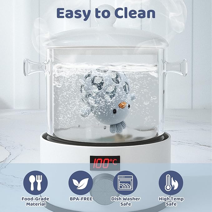 Baby Teething Toys Silicone Teethers - Babies Toys Chew Toys Food Grade Silicone for Sucking Needs, BPA Free for 0-6 6-12 Months(Blue Green)