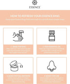 Essence Wearable Aromatherapy Nasal Diffuser – Immunity Blend Essential Oil Nose Ring Refresh Kit – Personal Scent Clip for Travel, Work & Everyday Use – Made in USA