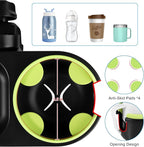 Accmor Stroller Cup Holder with Tray, Universal Cup Holder, Bike Bottle Holder, 361° Rotatable Large Caliber Drinks Holder for Stroller, Bike, Wheelchair, Walker