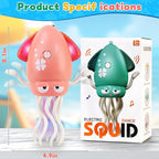 USB Rechargeable Dancing Octopus Baby Toy - Electric Crawling & Tummy Time Toy, Magical Musical Squid, Stress-Relief Desk Decor - Birthday for Kids Ages 1 2 3 4 5 6 Girls (Pink)