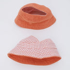 Etistta 6.7 inch Doll Clothes with Hat, Corduroy Bib Pants Overalls for 17cm Doll Accessories Outfits (Orange)