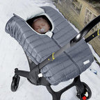 Orzbow Winter Car Seat Cover - Baby Car Seat Cocoon Cover for Boys & Girls, Warm Carseat Canopy Cover to Protect Baby from Wind, Rain & Snow, Waterproof, Universal Fit for Infant Car Seat, Grey