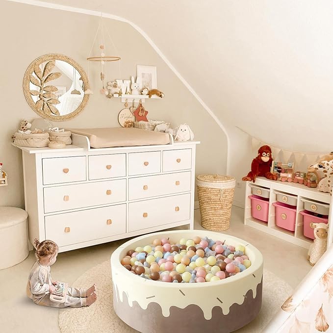 GOGOSO Ball Pits Balls for Toddlers Pack of 50 100 200 Plastics Shape Ball Non-Phthalate Non-BPA Non-Toxic 2.2-Inch Crush Proof Play Balls