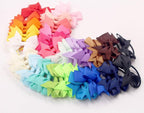 Baby Hair Ties with Bows,50pcs 2inch Baby Hair Bows Durable Rubber Bands Ponytail Holders Toddler Essential Hair Accessories for Infants Baby Girls in Pairs