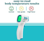 HoMedics Non-Contact Infrared Forehead Thermometer, Clinically Proven Fast Accurate Results, High-Fever Alert with 4-in-1 Readings