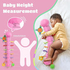 Baby Toys 6-12 Months Music Caterpillar Infant Toys Stuffed Animals 0-3-6 Months Teething Tummy Time Sensory Toys with Mirror Rattle&Pull String for Boys Girls Birthday Gifts|Pink,Knot Limb